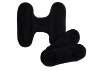 Stoffbinden ohne Knöpfe (3er Set), schwarz