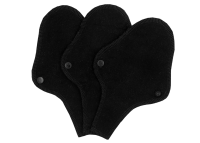 Slipeinlagen aus Stoff für Tanga (3er Set), schwarz