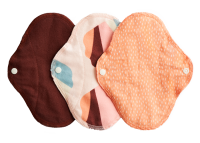 Slipeinlagen aus Stoff (3er Set), rosa, orange, rot