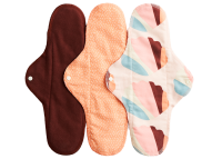 Stoffbinden Nacht (3er Set) rosa, orange, rot