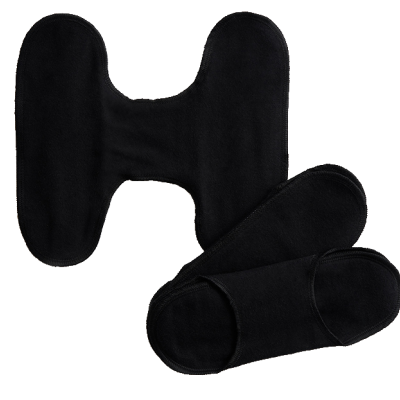 Stoffbinden ohne Knöpfe (3er Set), schwarz