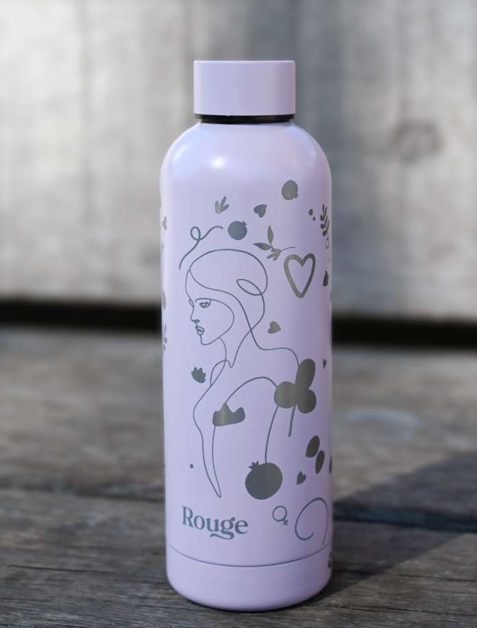 Rouge-Flasche aus Edelstahl