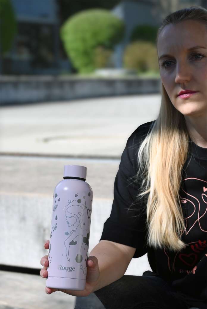 Rouge-Flasche aus Edelstahl